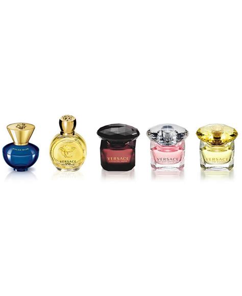 versace 5-pc. deluxe miniature fragrances gift set|Versace cologne gift set.